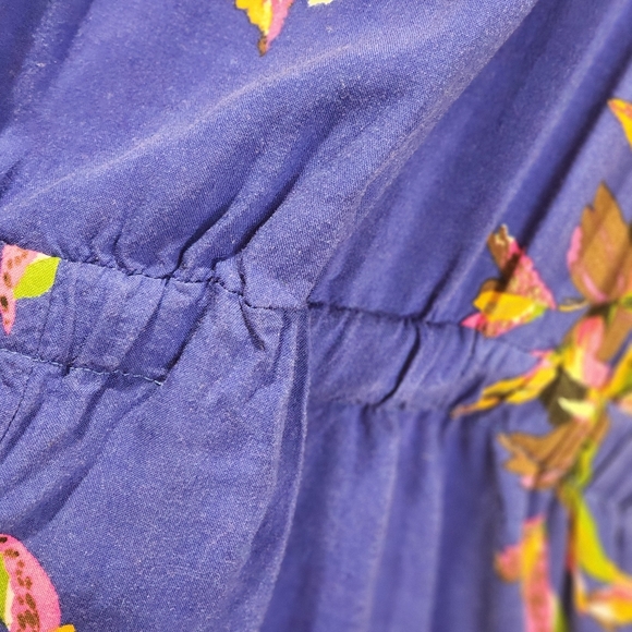 A New Day Floral Blue Sleeveless Casual Maxi Dress Size L - Picture 15 of 16